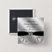 60e Diamond Wedding Jubileum Button (Voorkant /achterkant)