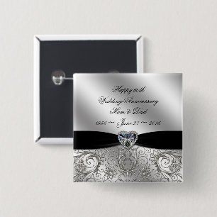 60e Diamond Wedding Jubileum Button