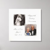 60e Diamond Wedding Jubileum Canvas Afdrukken (Voorkant)