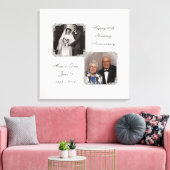 60e Diamond Wedding Jubileum Canvas Afdrukken (Insitu (Woonkamer))