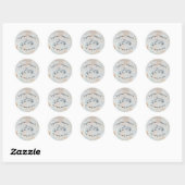 60e Diamond Wedding Jubileum Celestial Chic Ronde Sticker (Vel)