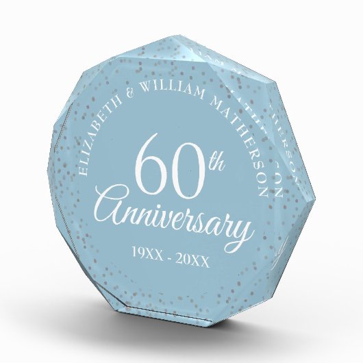 60e Diamond Wedding Jubileum Confetti Fotoblokken (Rechts)