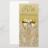60e Diamond Wedding Jubileum Faux Gold Sequins (Voorkant / Achterkant)