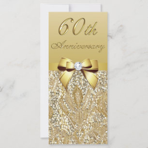 60e Diamond Wedding Jubileum Faux Gold Sequins