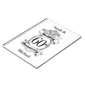 60e Diamond Wedding Jubileum Flowers Notitieboek (Linkerzijde)
