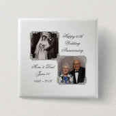 60e Diamond Wedding Jubileum Foto Button (Voorkant)
