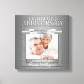 60e Diamond Wedding Jubileum foto Canvas Afdruk (Voorkant)