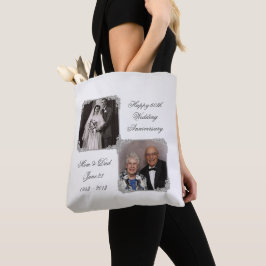 60e Diamond Wedding Jubileum Foto Canvas tas