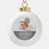 60e Diamond Wedding Jubileum foto Keramische Bal Ornament (Voorkant)