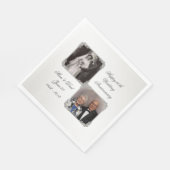 60e Diamond Wedding Jubileum Foto Napkins Servet (Hoek)