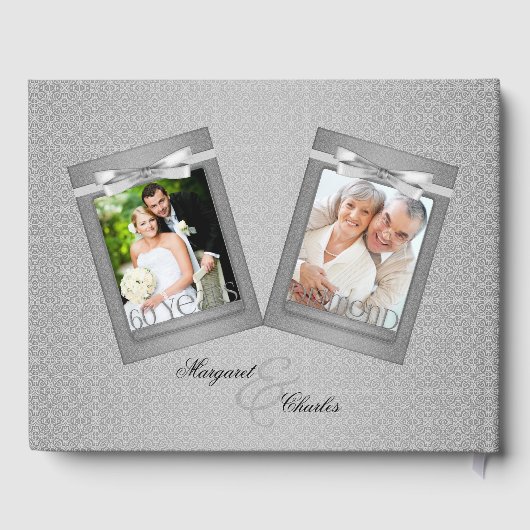 60e Diamond Wedding Jubileum Foto Party Gastenboek (Achterkant)