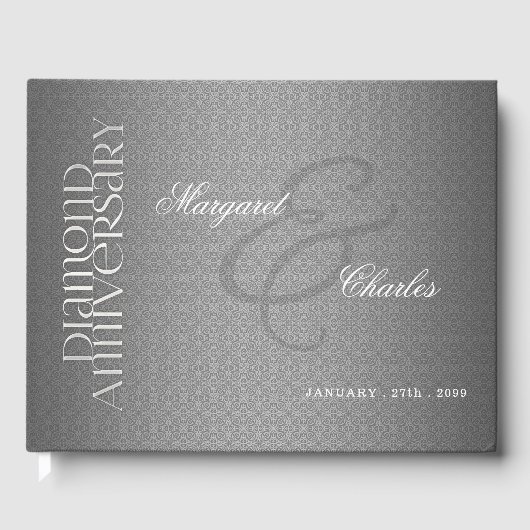 60e Diamond Wedding Jubileum Foto Party Gastenboek (Voorkant)