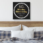 60e Diamond Wedding Jubileum Gold Typografie Canvas Afdruk (Insitu (Slaapkamer))