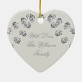 60e Diamond Wedding Jubileum Gold Typografie Keramisch Ornament (Achterkant)