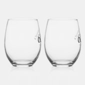 60e Diamond-Wedding Jubileum Handtekening Script Wijnglas Zonder Voet (Rechts)