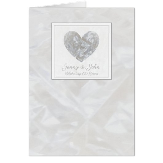 60e Diamond Wedding Jubileum-kaart op maat (Voorkant)