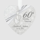 60e Diamond Wedding Jubileum Keepasje Ornament (voorkant)