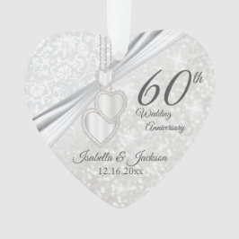 60e Diamond Wedding Jubileum Keepasje Ornament