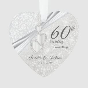 60e Diamond Wedding Jubileum Keepasje Ornament