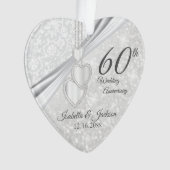 60e Diamond Wedding Jubileum Keepasje Ornament (voorkant)
