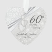 60e Diamond Wedding Jubileum Keepasje Ornament (achterkant)