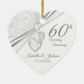 60e Diamond Wedding Jubileum Keramisch Ornament (Voorkant)