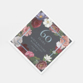 60e Diamond Wedding Jubileum Land Roos Servet (Hoek)