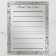 60e Diamond Wedding Jubileum Letterhead