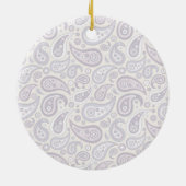60e Diamond Wedding Jubileum Paisley Monogram Keramisch Ornament (Achterkant)