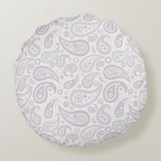 60e Diamond Wedding Jubileum Paisley Pattern Rond Kussen (Achterkant)