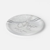 60e Diamond Wedding Jubileum Papieren Bordje (Gekanteld)