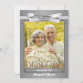 60e Diamond Wedding Jubileum Party Foto Kaart (Voorkant)