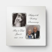 60e Diamond Wedding Jubileum Photo Plaque Fotoplaat (Voorkant)