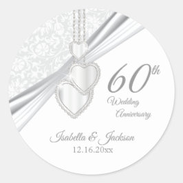 60e Diamond Wedding Jubileum Ronde Sticker