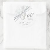 60e Diamond Wedding Jubileum Ronde Sticker (Tas)