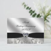 60e Diamond Wedding Jubileum RSVP Kaartje (Staand voorkant)
