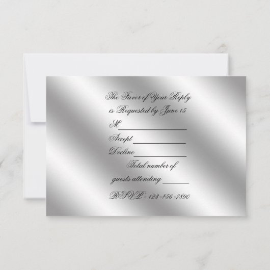 60e Diamond Wedding Jubileum RSVP Kaartje (Achterkant)