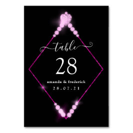 60e Diamond Wedding Jubileum Table Number Kaart