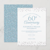 60e Diamond Wedding Jubileum Verander de datum  Aankondigingskaart (Voorkant / Achterkant)