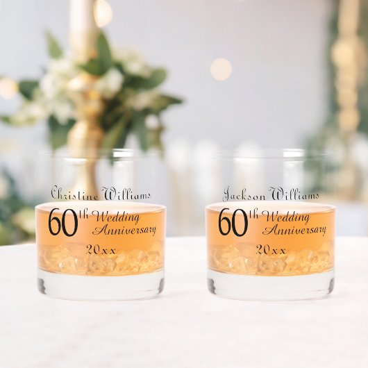 60e Diamond Wedding Jubileum Whisky Glas (Insitu (Huwelijk))