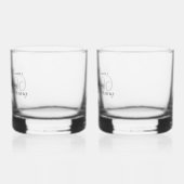 60e Diamond Wedding Jubileum Whisky Glas (Links)
