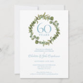 60e Diamond Wedding Jubileum Woodland Garland Kaart (Voorkant)