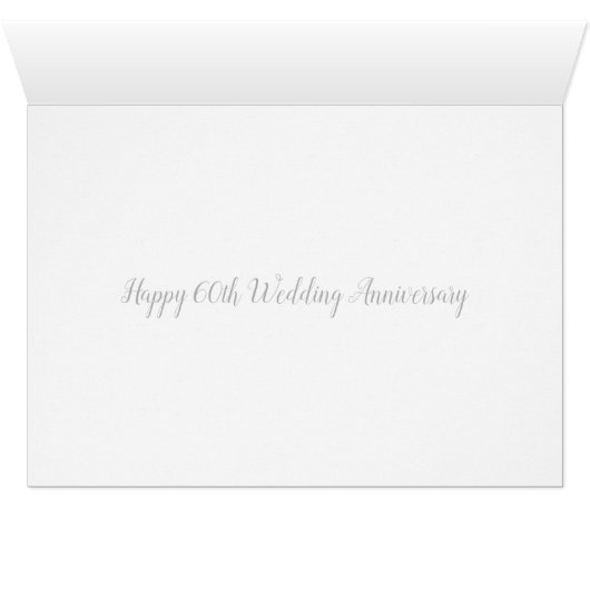 60e Diamond Wedding trouwdag (Binenzijde Horizontaal (Onderkant))