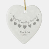 60e Diamond Wedding trouwdag tussen moeder en vade Keramisch Ornament (Rechts)