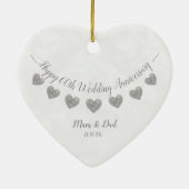 60e Diamond Wedding trouwdag tussen moeder en vade Keramisch Ornament (Achterkant)