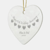 60e Diamond Wedding trouwdag tussen moeder en vade Keramisch Ornament (Links)