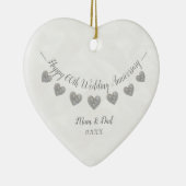 60e Diamond Wedding trouwdag tussen moeder en vade Keramisch Ornament (Rechts)