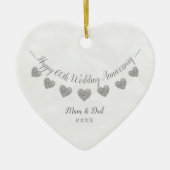 60e Diamond Wedding trouwdag tussen moeder en vade Keramisch Ornament (Voorkant)