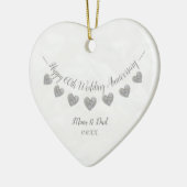 60e Diamond Wedding trouwdag tussen moeder en vade Keramisch Ornament (Links)