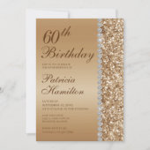 60e Elegante Gouden Verjaardag Kaart (Voorkant)